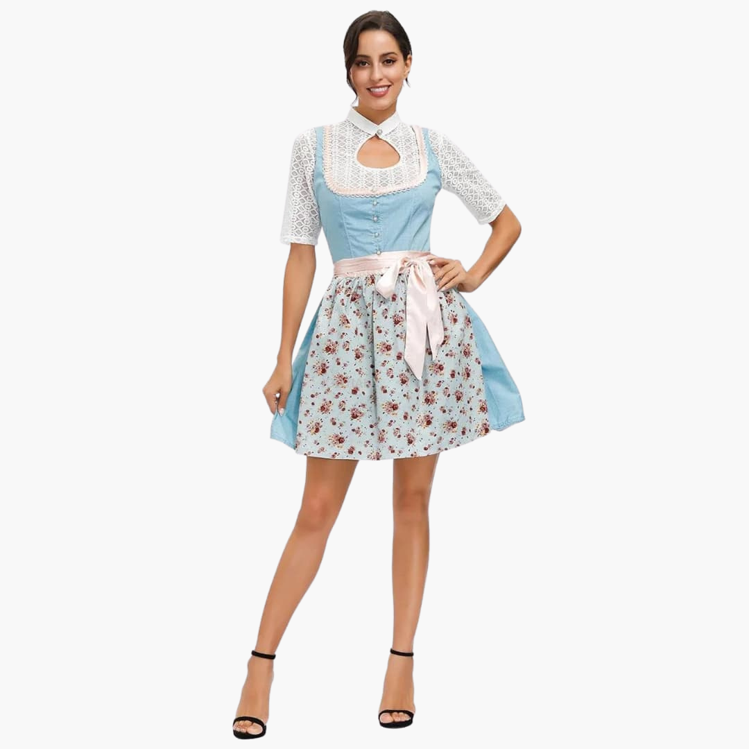 Dirndl kleid mit Spitzen­schürze für Damen - Oktoberfest 2025