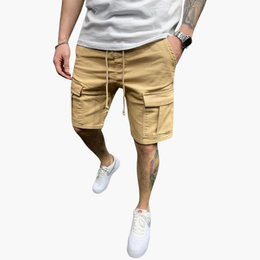 Herren Cargoshorts mit Kordelzug und Klappentaschen