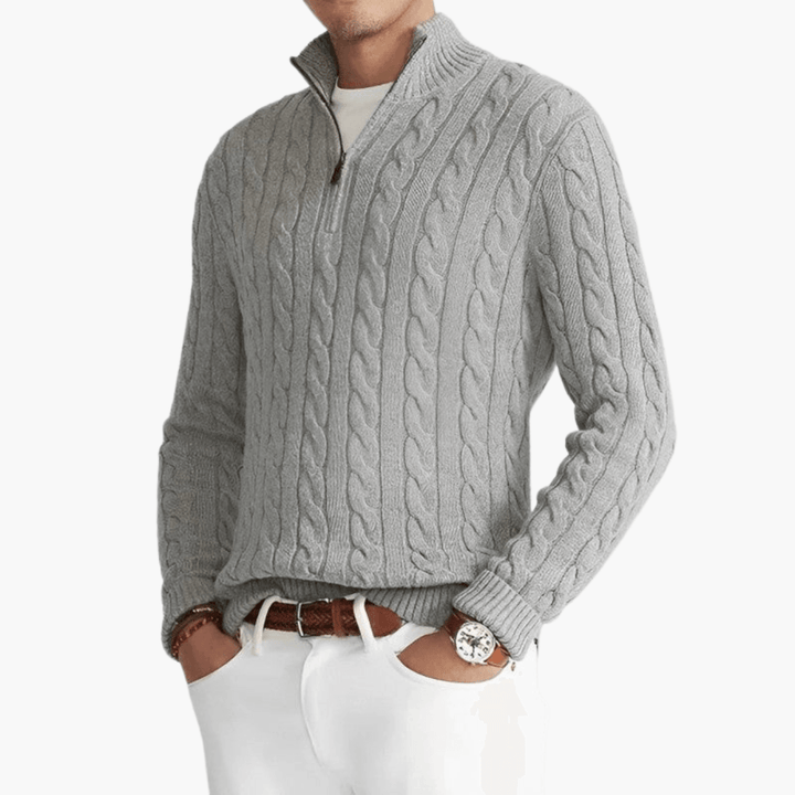 Eleganter Zopfstrickpullover für Männer - SchmiedeMode