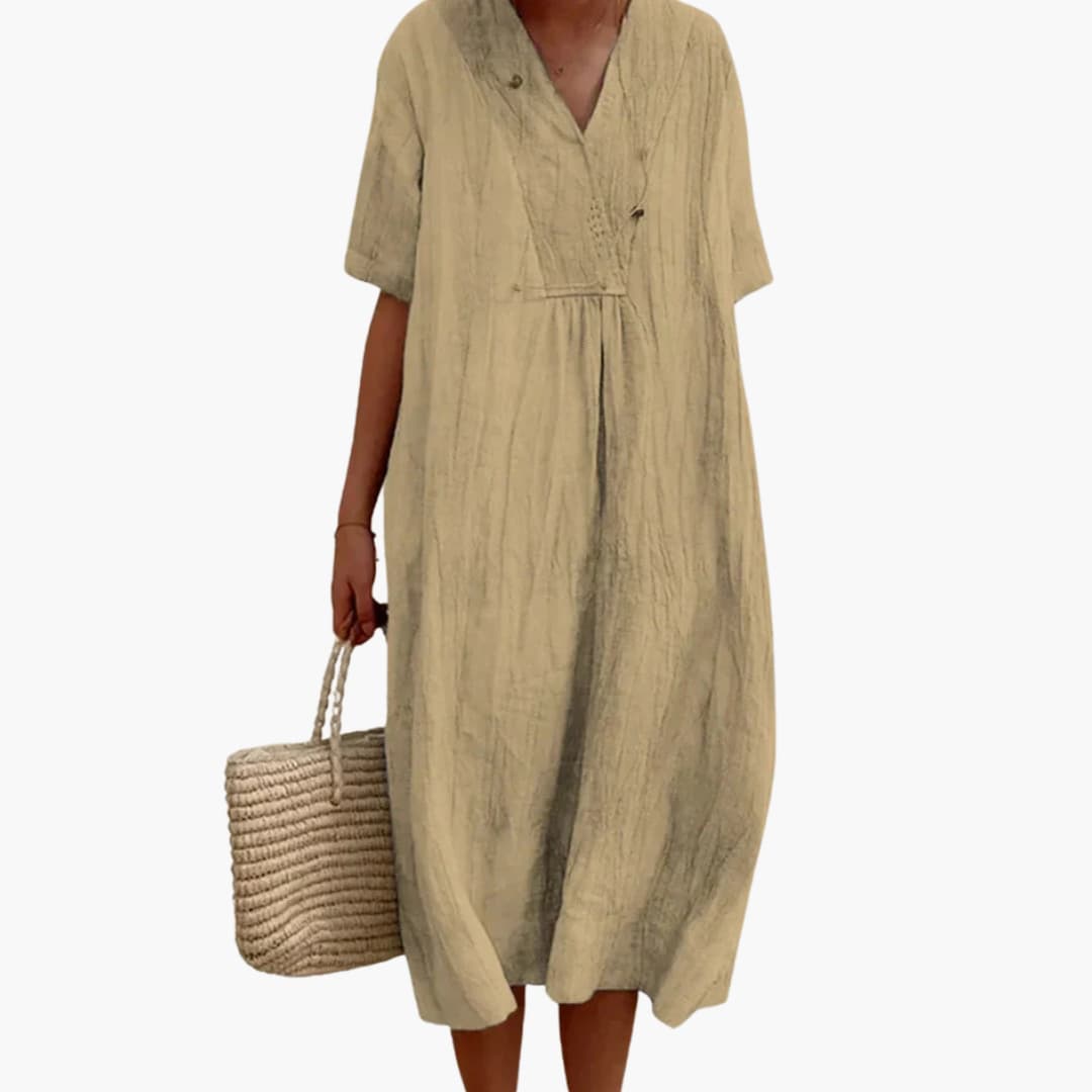 Boho Sommerkleid für Damen – Luftig, Locker & V-Ausschnitt