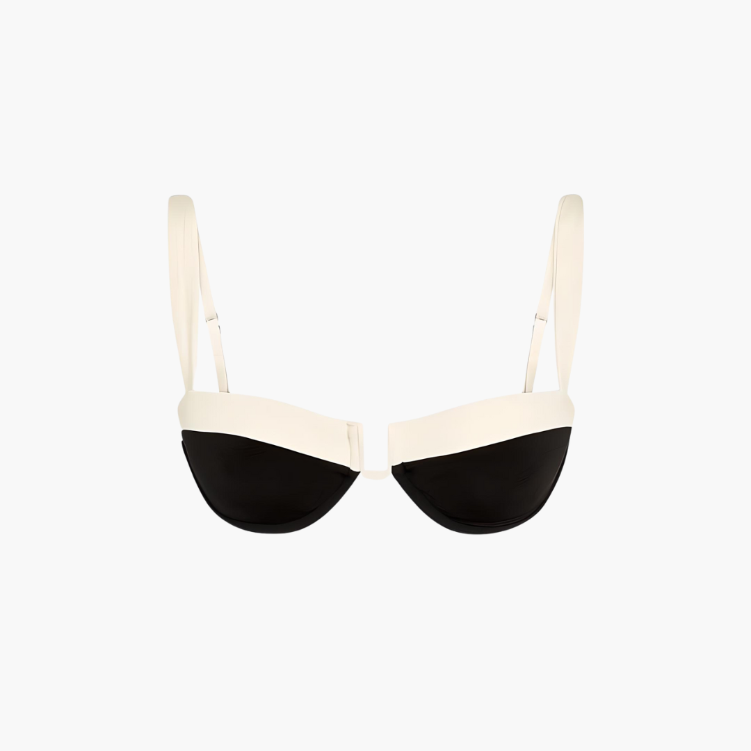 Damen Bikini Set mit Bügelträgern und hochgeschnittenem Slip