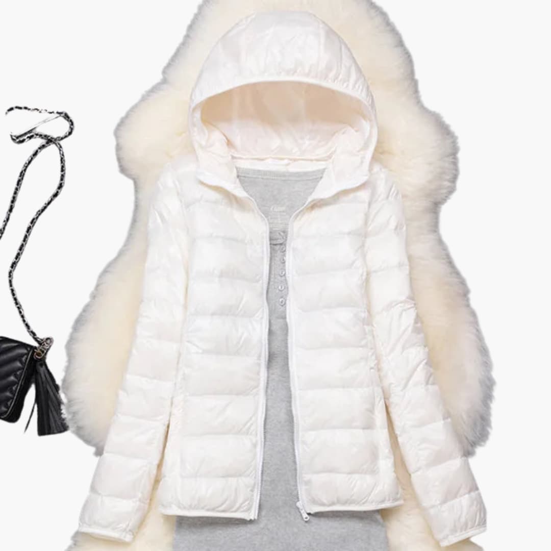 Ultraleichte Daunenjacke mit Kapuze für Damen