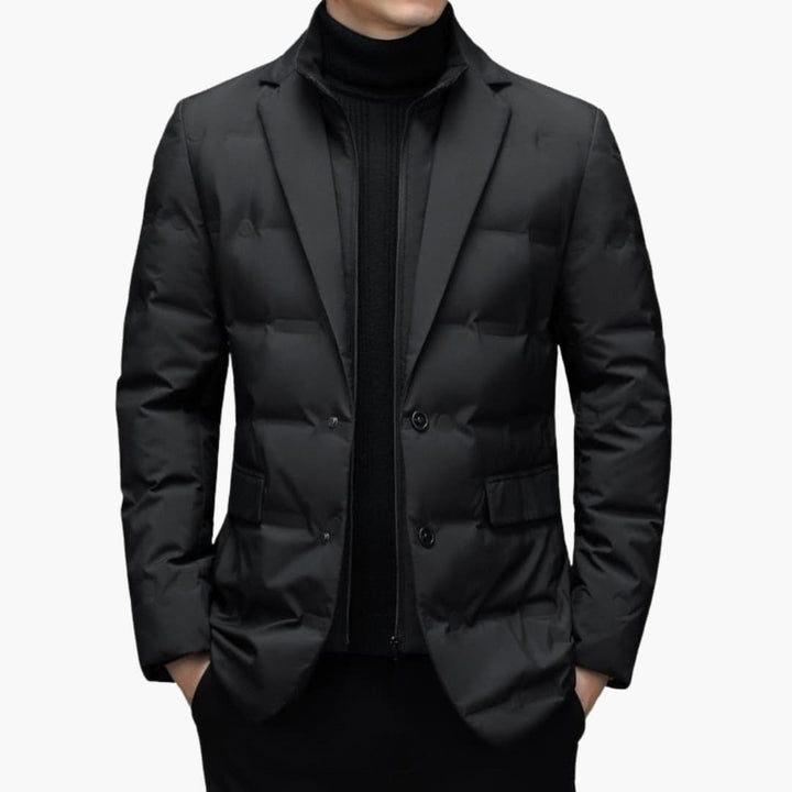 Herren Blazerjacke mit Reverskragen und Knopfleiste