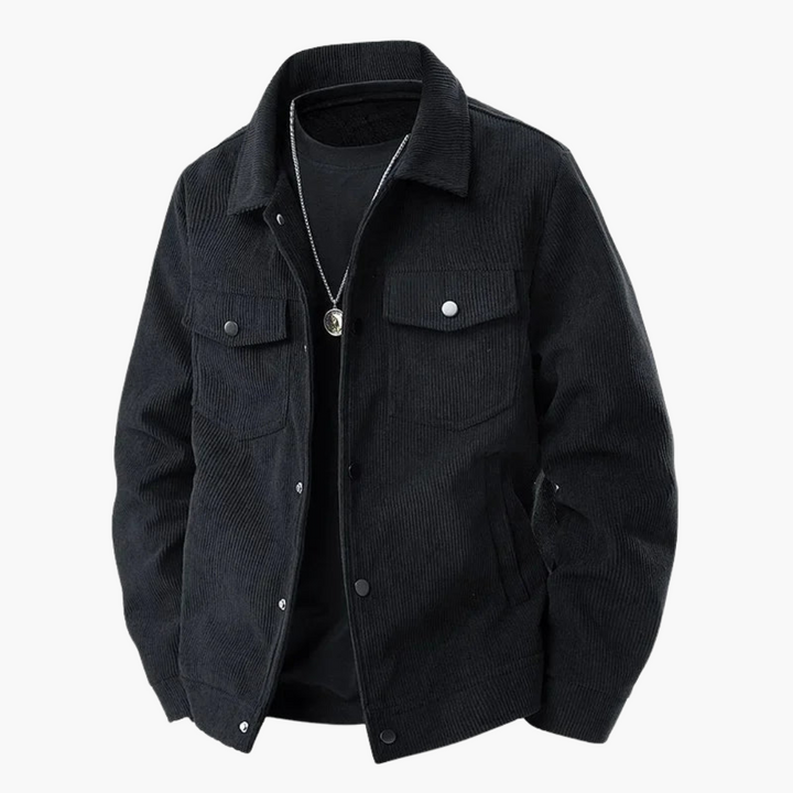 Herren Cordjacke mit Knopfverschluss