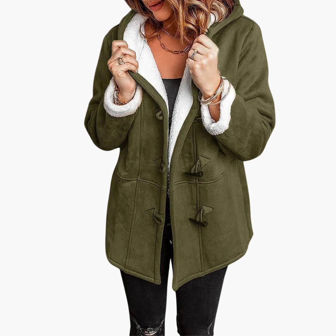 Damen jacke mit Kapuze und Knebelverschluss