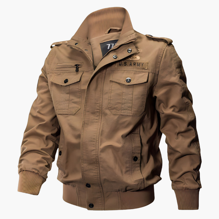 Herren Bomberjacke mit Reißverschluss und Klappentaschen