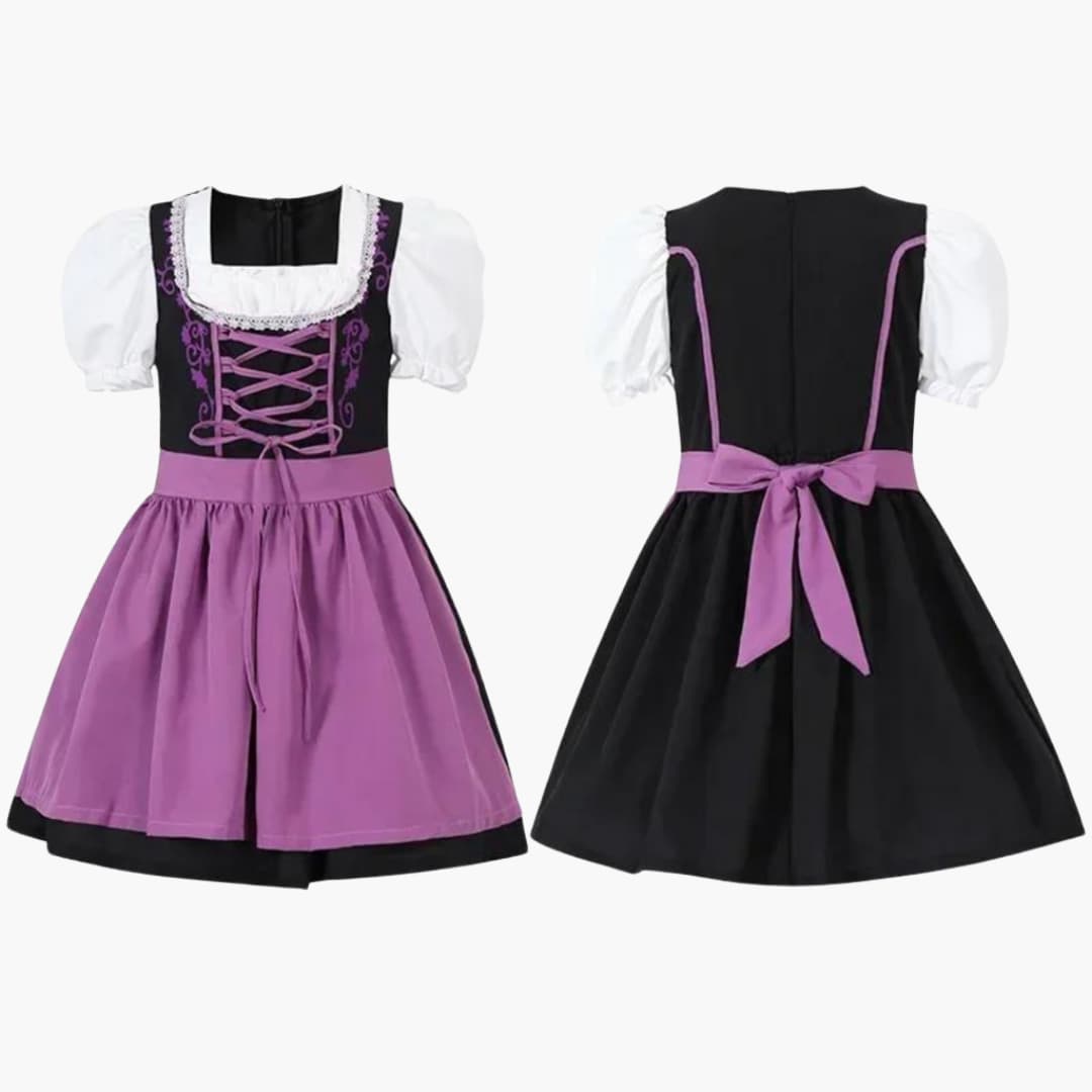 Besticktes Dirndl kleid für Mädchen - Oktoberfest 2025