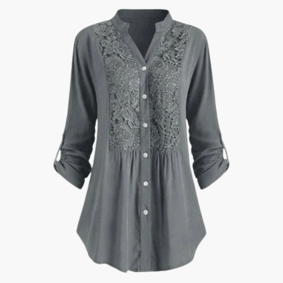 Stylische Bluse mit langen Puffärmeln für Frauen - SchmiedeMode