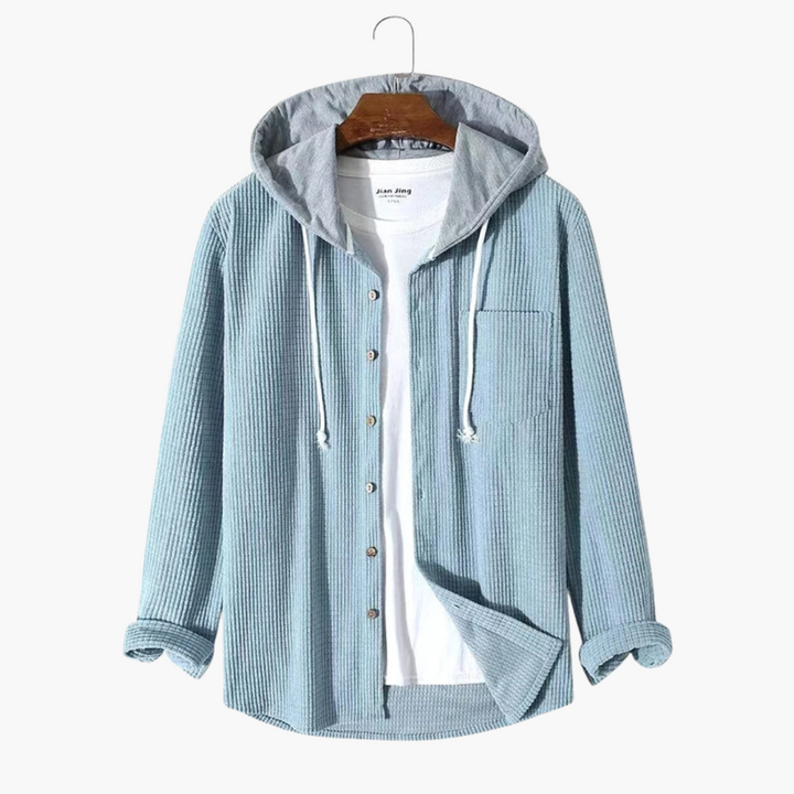 Herren Kapuzenjacke mit Knopfverschluss