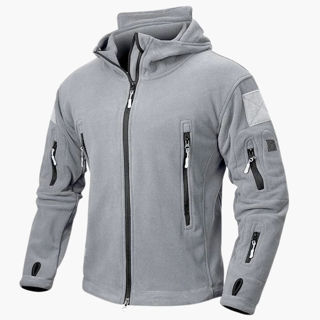 Herren-Kapuzenjacke mit Reißverschluss und mehreren Taschen