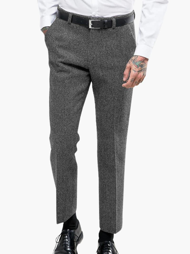 Stilvolle Vintage-Tweedhose für Herren - SchmiedeMode
