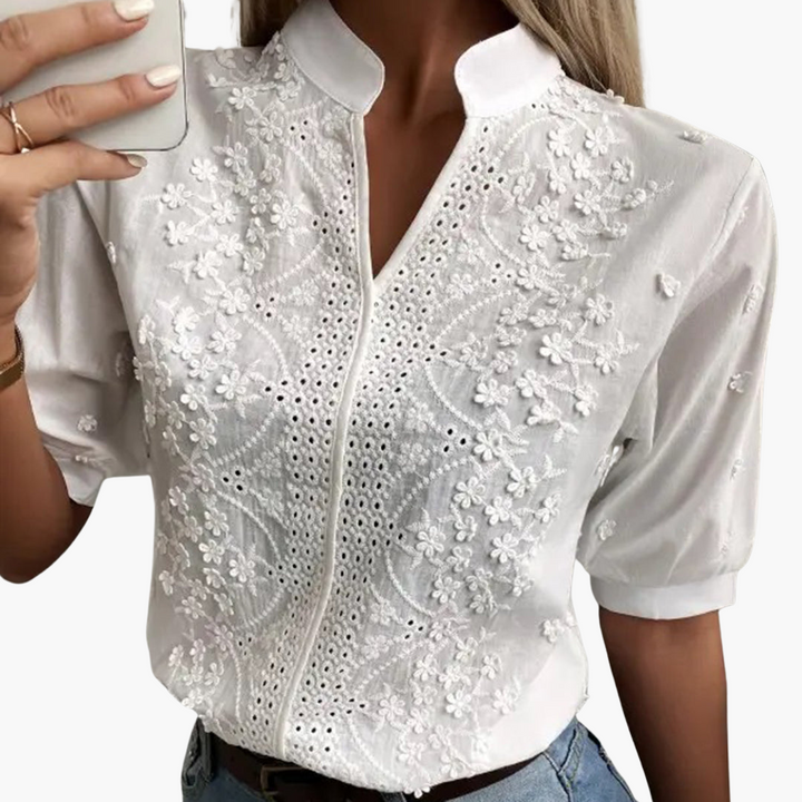 Bestickte Bluse für Damen - Elegant, Luftig & Stilvoll