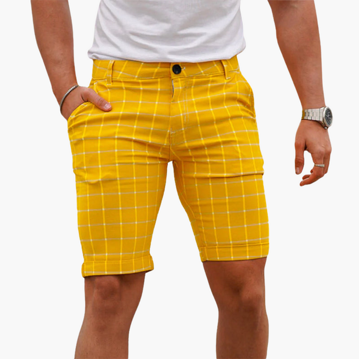Karierte Herren Shorts - Atmungsaktive Sommermode aus Baumwolle