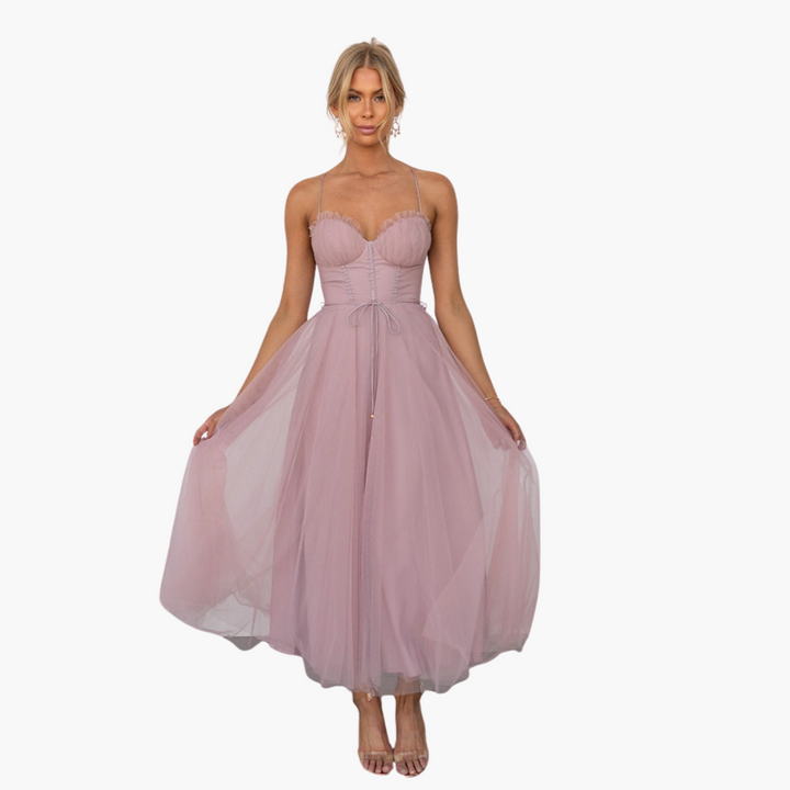 Damen Abendkleid mit Tüllrock – Strapless und elegant