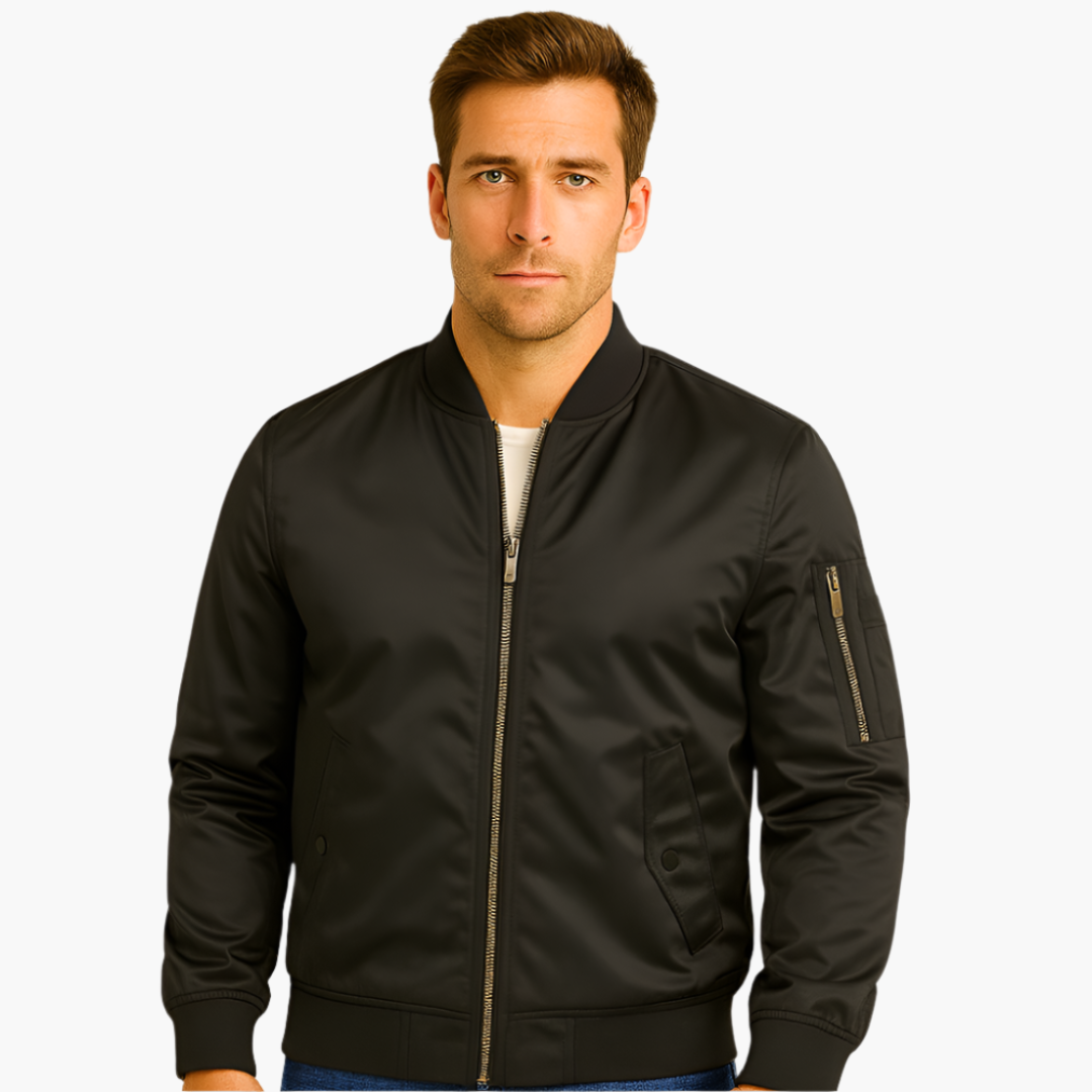 Herren Fliegerjacke mit geripptem Kragen