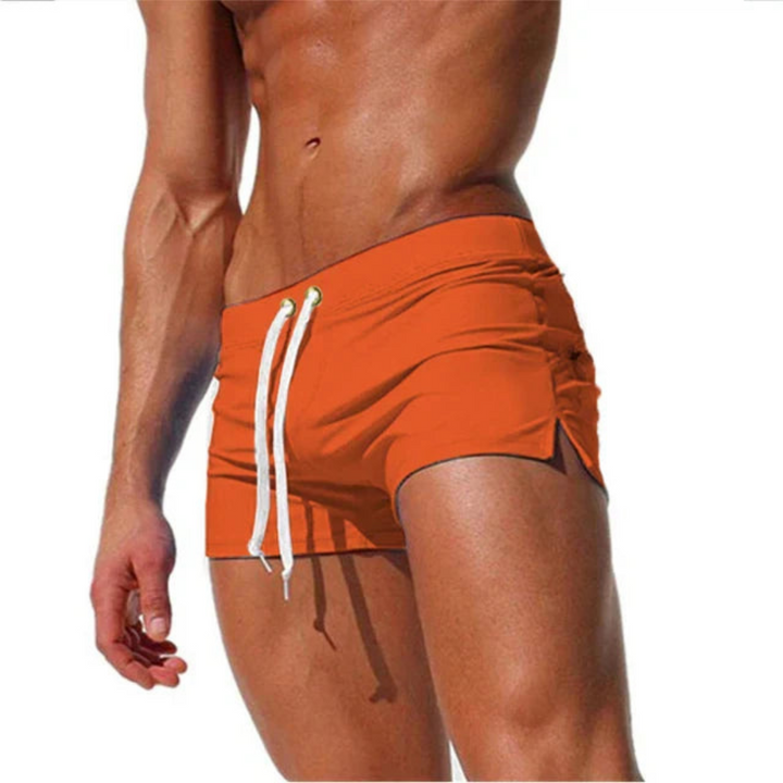 Kurze Badehose für Herren – Enganliegend mit Kordelzug
