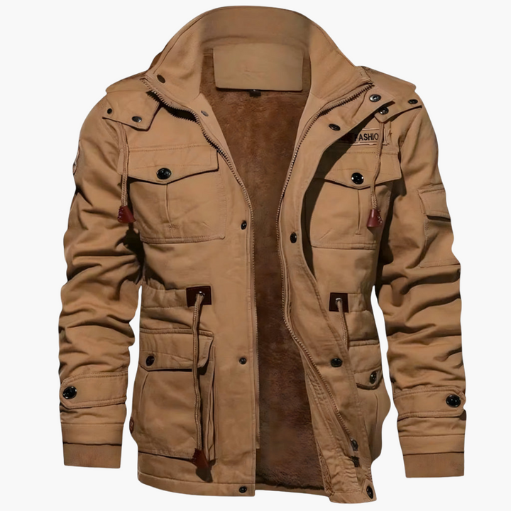 Herrenjacke mit Reißverschluss und mehreren Taschen