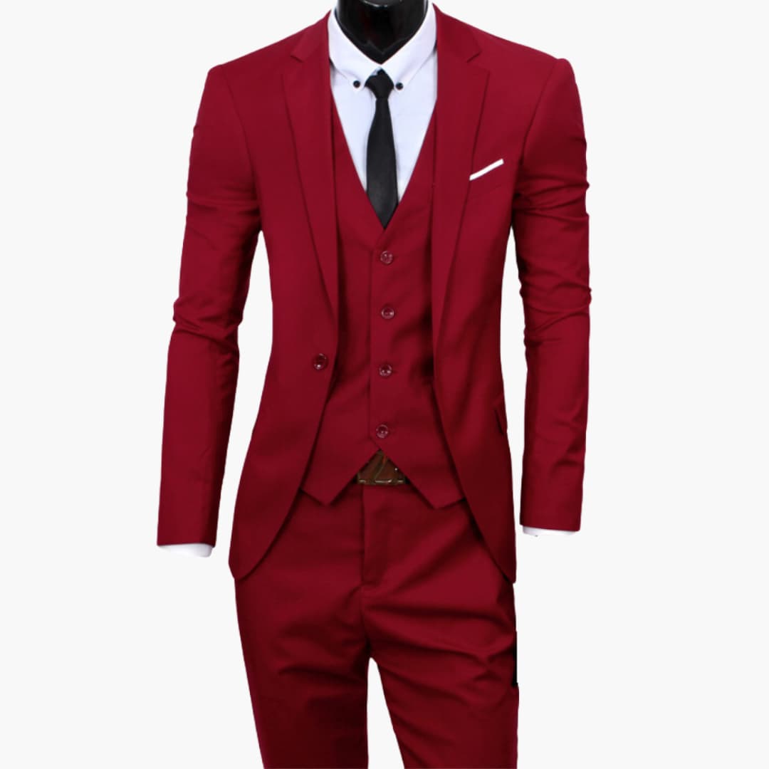Herrenanzug dreiteilig slim fit für alle Jahreszeiten