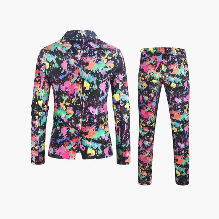 Mehrfarbiger Slim-Fit-Anzug für Herren - Moderner Look
