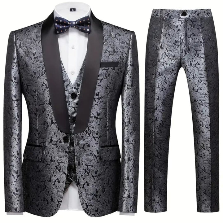 Eleganter 3-teiliger Slim-Fit-Anzug für Herren - Modernes Design