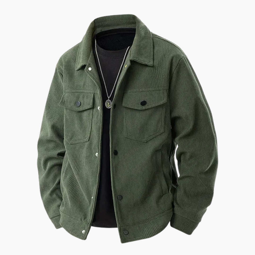 Herren Cordjacke mit Knopfverschluss