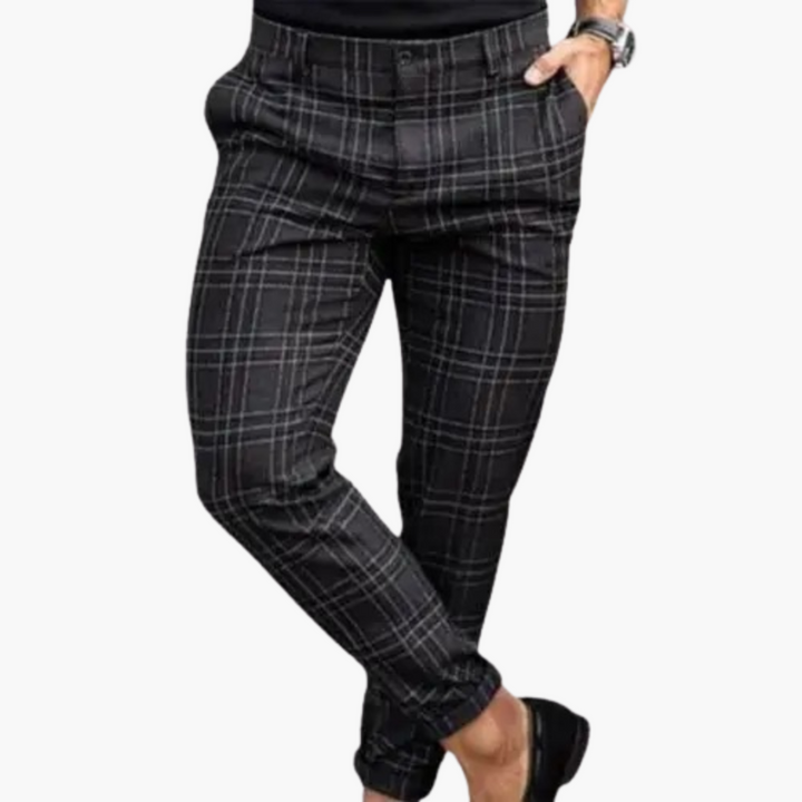 Herren Slim Fit Karohose – Bequeme Businesshose