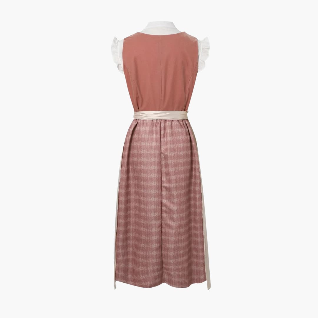 Midi Dirndl kleid mit Schürze für Damen - Oktoberfest 2025
