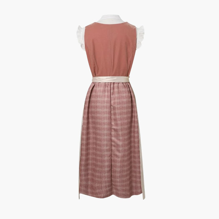 Midi Dirndl kleid mit Schürze für Damen - Oktoberfest 2025
