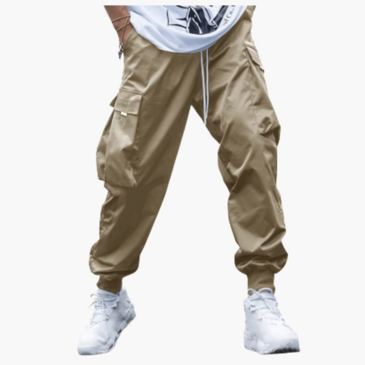 Herren-Cargo-Joggerhose mit Kordelzug und elastischen Bündchen