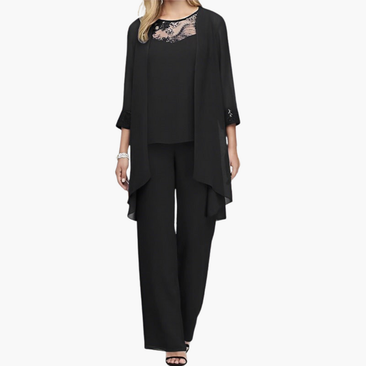 Dreiteiliges formelles Set für Frauen - elegante Kombination