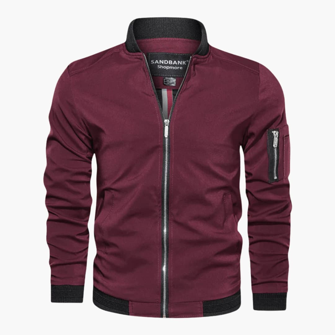 Herren jacke mit Frontreißverschluss und Ärmeltasche