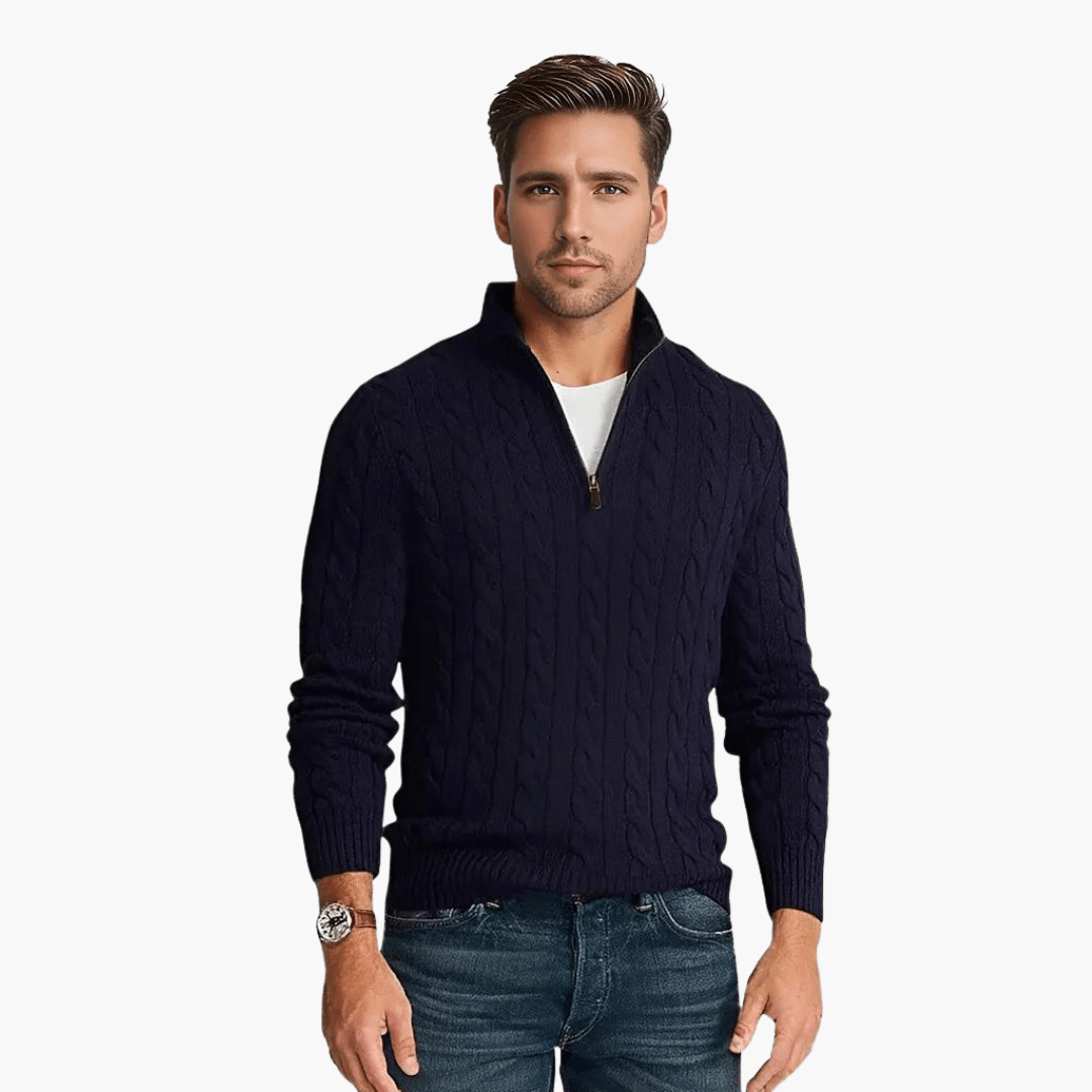 Eleganter Zopfstrickpullover für Männer - SchmiedeMode