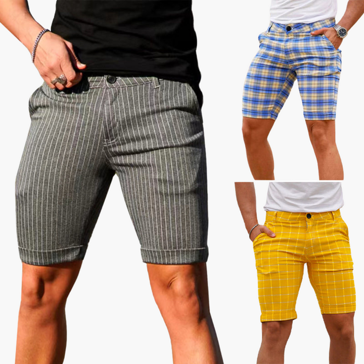 Karierte Herren Shorts - Atmungsaktive Sommermode aus Baumwolle