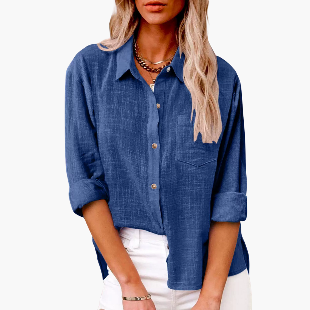 Kurzarm Bluse mit Knopfleiste für Damen – Sommer Look
