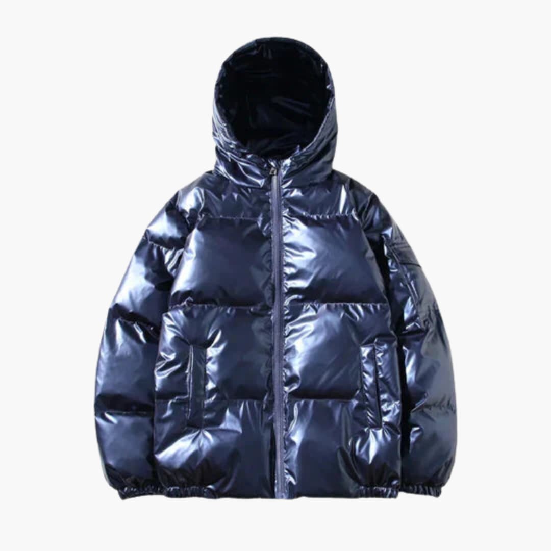Metallic Winter Pufferjacke für Herren