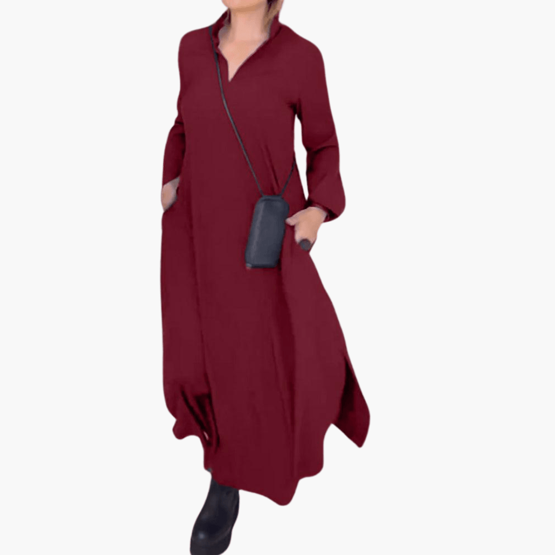 Elegantes, locker sitzendes, langes Kleid für Damen - SchmiedeMode