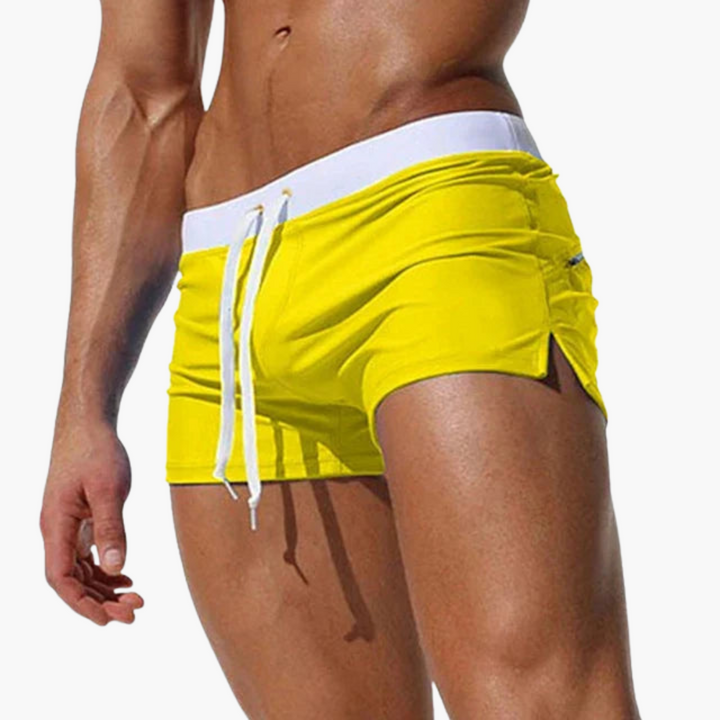 Kurze Badehose für Herren – Enganliegend mit Kordelzug