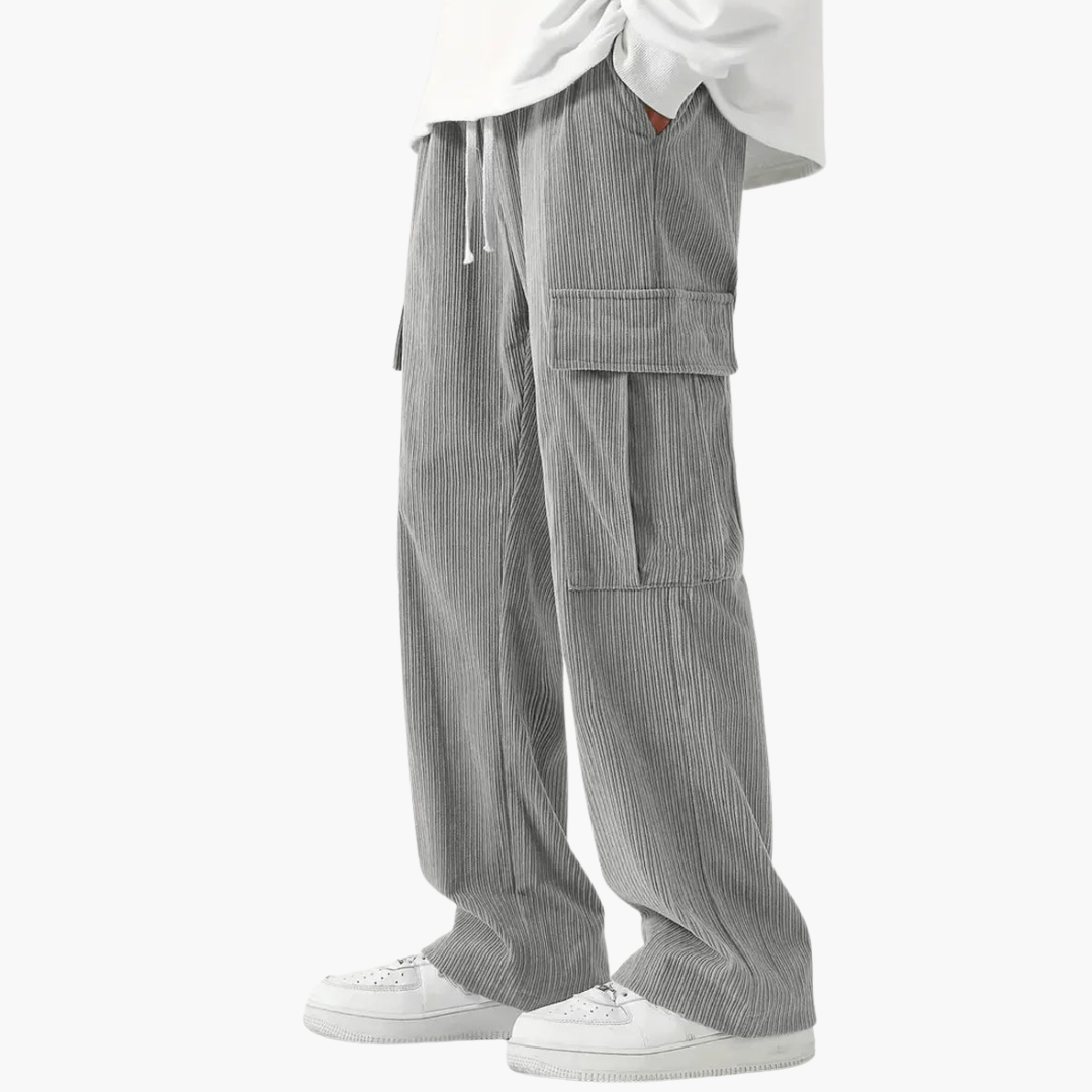 Herren Cordhose mit elastischem Bund und Seitentaschen