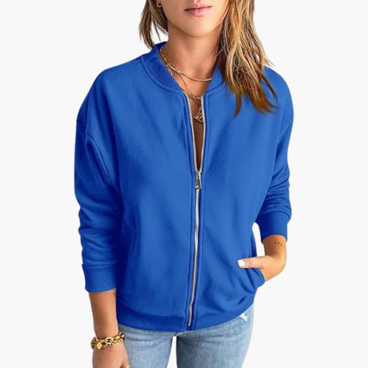 Bomber Übergangsjacke mit Reißverschluss für Damen