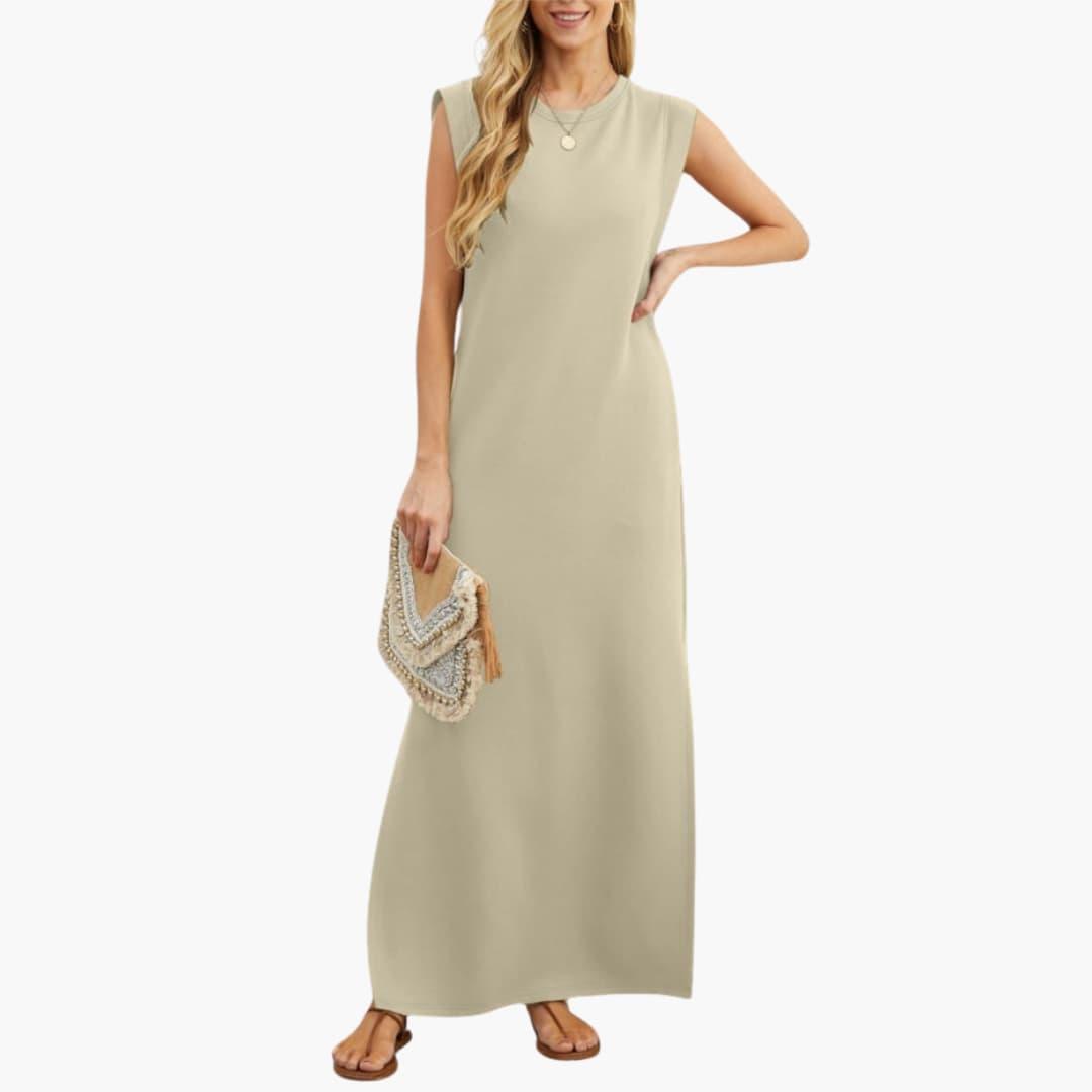 Elegantes knitterfreies Maxi-Kleid für Damen - SchmiedeMode