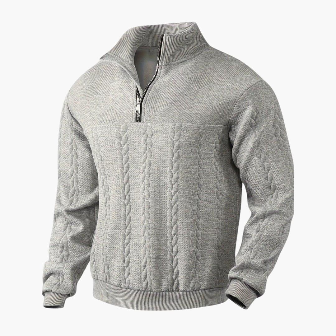 Warmer und stylischer Half-Zip Pullover für Männer - SchmiedeMode