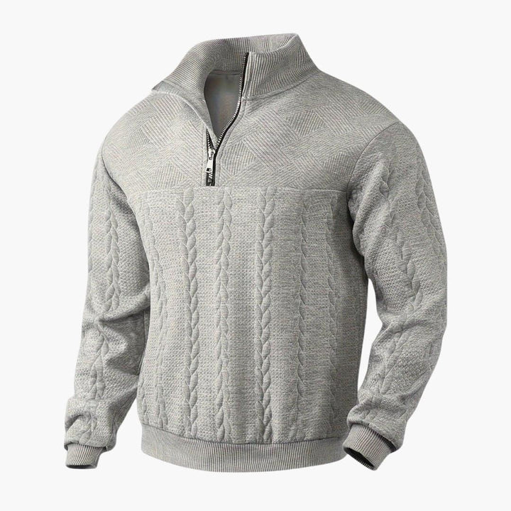 Warmer und stylischer Half-Zip Pullover für Männer - SchmiedeMode