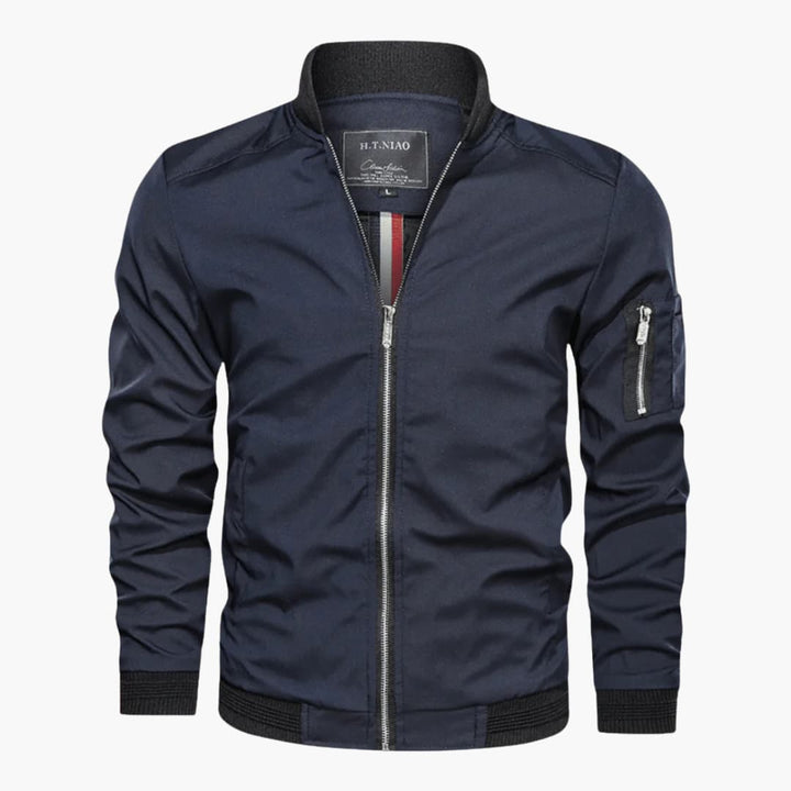 Herren jacke mit Frontreißverschluss und Ärmeltasche
