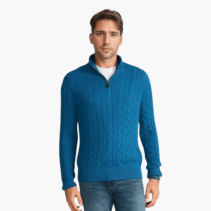 Eleganter Zopfstrickpullover für Männer - SchmiedeMode