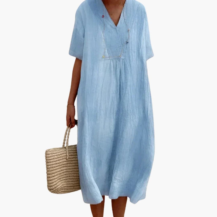 Boho Sommerkleid für Damen – Luftig, Locker & V-Ausschnitt