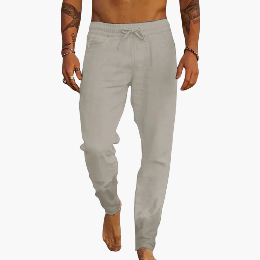 Herren Sommerhose mit Tunnelzug und seitlichen Taschen