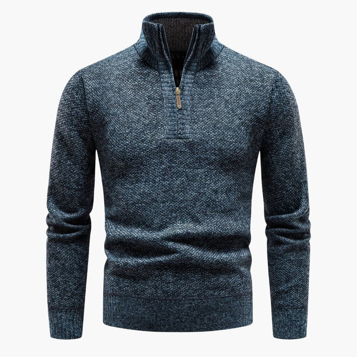 Herren Pullover mit halbem Reißverschluss