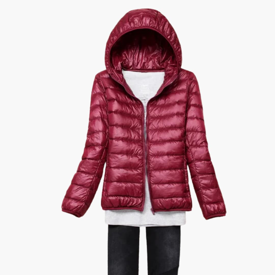 Ultraleichte Daunenjacke mit Kapuze für Damen