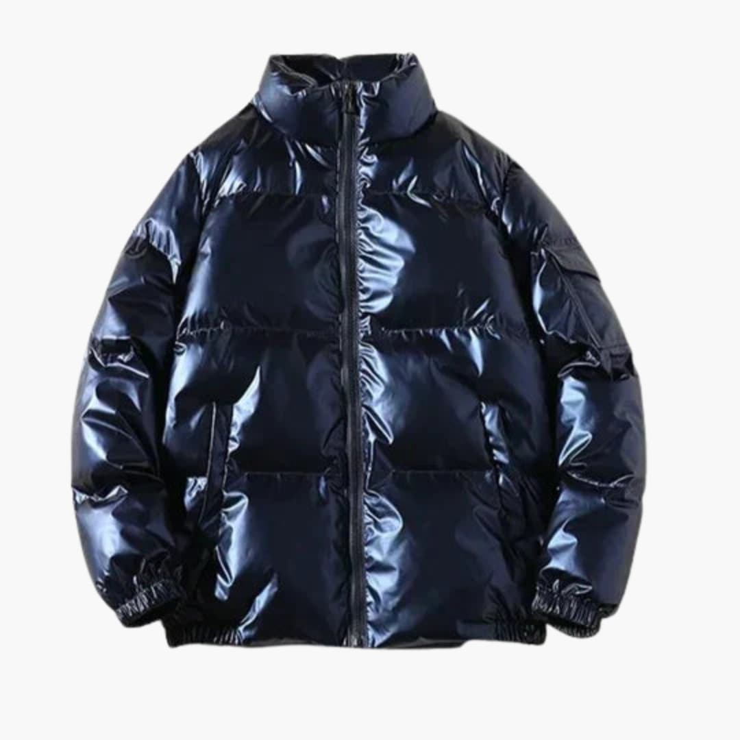 Metallic Winter Pufferjacke für Herren