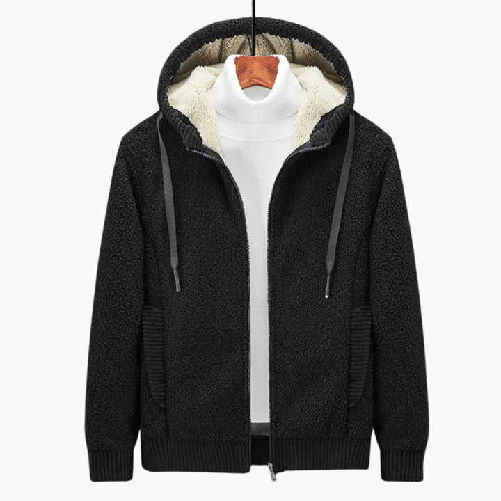 Herren-Hoodie mit Reißverschluss und gefütterter Kapuze